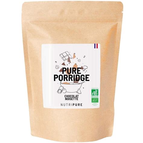 Pure Porridge Bio Choco Noisette 8 Ingrédients Fibres Protéines