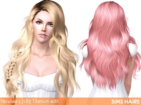 Newseas J183 Titanium Hairstyle Retextured By Sims Hairs