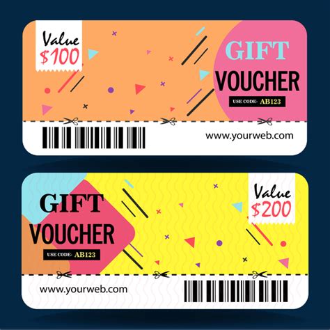 Gift coupon creative design vector 08 free download