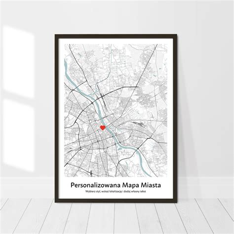 Mapa Plakat Personalizowany Plakat Mapa Miasta Positive Prints