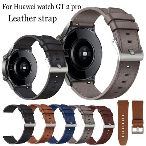 Genuine Leather Straps 22mm Watchband For Huawei Watch Gt2 Pro