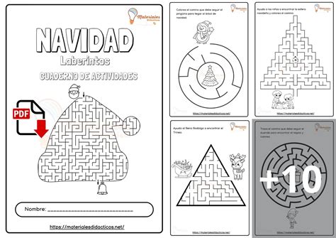 Divertidos Laberintos De Navidad Para Imprimir Materiales Didacticos