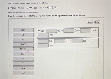 Solved The Following Reaction Has A Second Order Rate Law Chegg