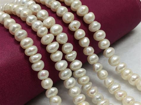 Freshwater Uneven Flat Shape White Mm Pearl Beads At Rs Unit