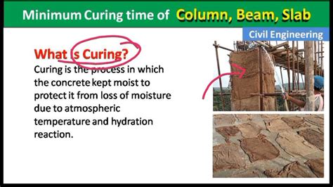 Minimum Curing Time Of Column Beam And Slab Types Of Curing YouTube