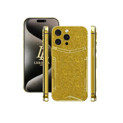 Luxury Gold iPhone 15 Pro Max Floral