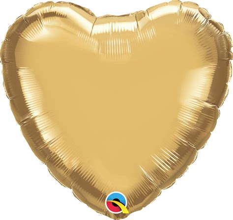 Balão Metalizado Chrome Coração Dourado Qualatex 1 unidade no Elo7