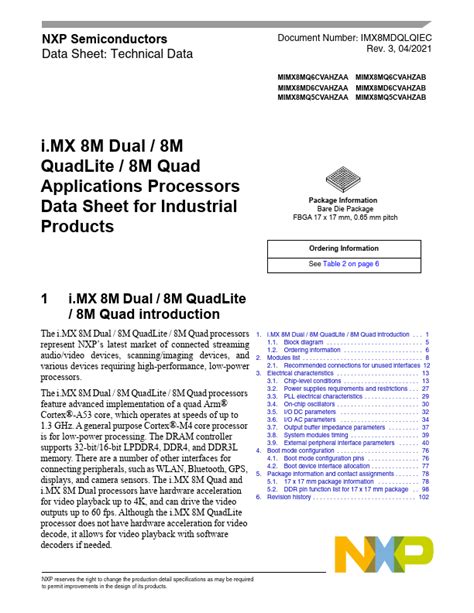 Mimx Mq Cvahzaa Processors Datasheet Distribuidor Stock Y Mejor Precio