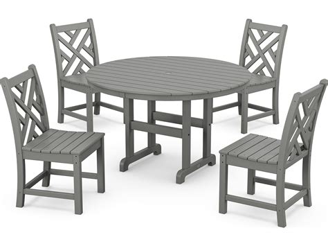 Polywood® Chippendale Recycled Plastic 5 Piece Dining Set Pws650 1