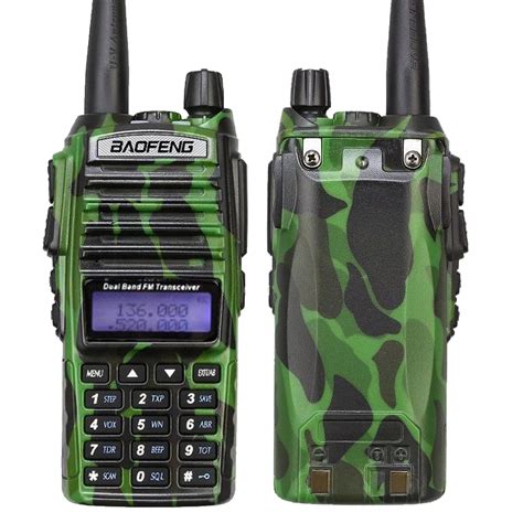 Camouflage BaoFeng BF UV 82 Walkie Taklie Transceiver 5W VHF UHF Dual