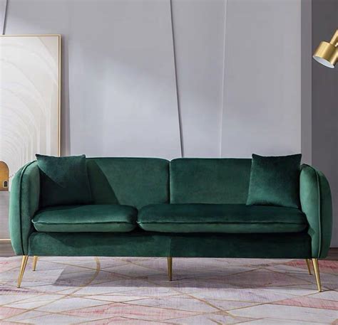 Emerald Green Velvet Sofa Bed Baci Living Room