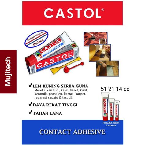 Jual Lem Castol Contact Adhesive Tube Serba Guna Perekat Kab