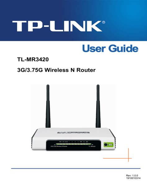 Tl Mr User Guide Tp Link