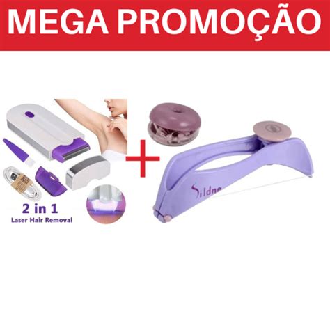 Kit Depilador Removedor De Pelos Facial E Corporal Sem Fio Recarreg Vel