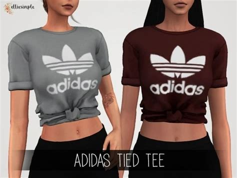 Elliesimple - Adidas Tied Tee - The Sims 4 Download - SimsDomination ...