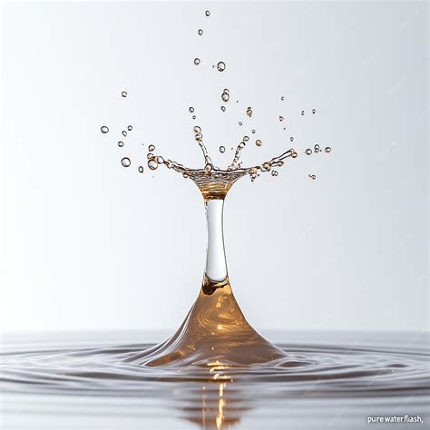 Single CrystalClear Water Drop Exploding into a Splash | Premium AI