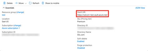 Azure Key Vault Uri Format