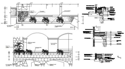 Compound Wall Design Drawings Detail D View Autocad File Cadbull