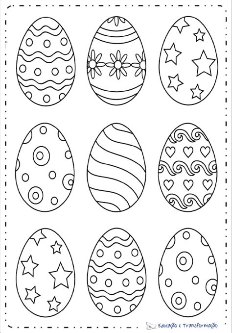 Moldes de Ovos de Páscoa em EVA Educação e Transformação