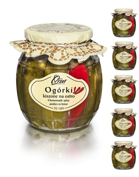 Orzeł Polska Ogórki Kiszone Na Ostro 6x750g 14363956059 Allegro pl