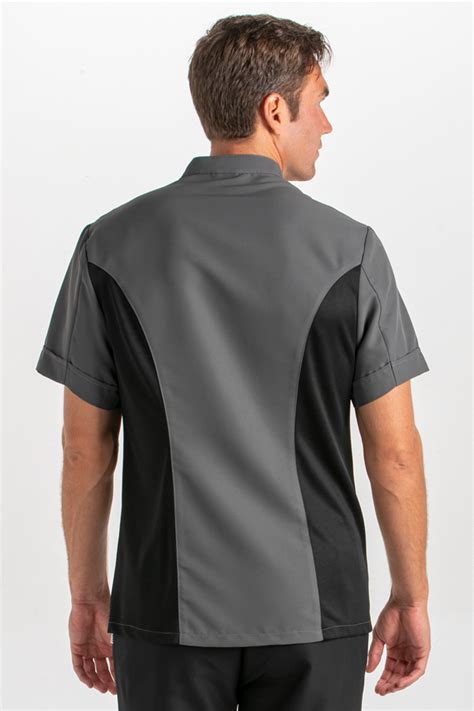 Uniforme De Cocinero En Microfibra Gris Ropa De Hosteleria En Microfibra