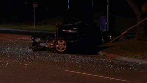 Car Splits In Half During Crash In Melbourne The Advertiser