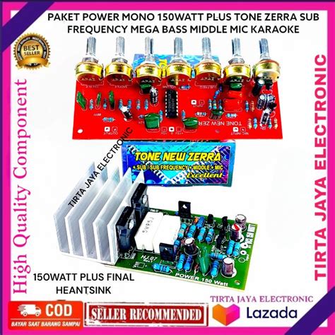 Paket Power Amplifier Ocl Mono Watt Plus Tone Control Nuw Zerra