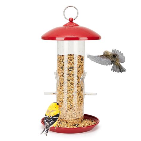 Kingsyard Tube Bird Feeders for Outside Hanging, Finch Feeder with ...