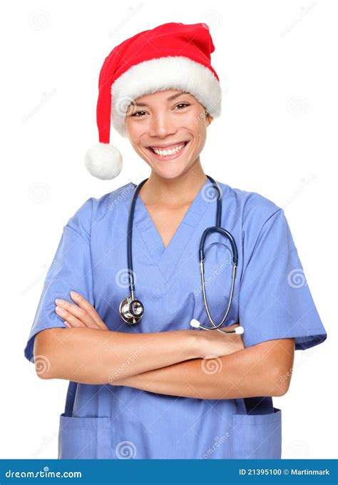 Happy Holidays Christmas Nurse Stock Photo Image Of Funny Christmas