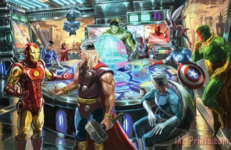 Thomas Kinkade The Avengers Painting The Avengers Print For Sale