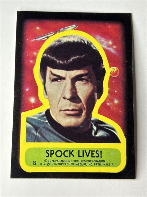 1976 Topps Star Trek Stickers Spock Lives 19 A262 Ebay