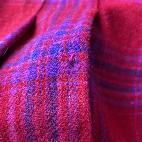 Vintage Pendleton Red And Blue Plaid Wool Skirt Size Depop