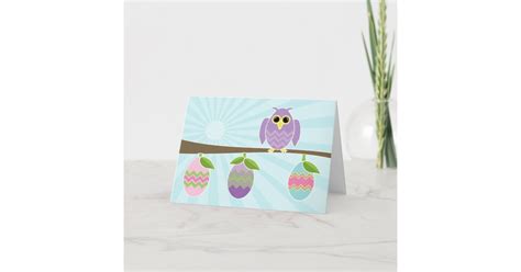 Owl Ways Thinking Of You At Easter Fun And Cute Holiday Card Zazzle