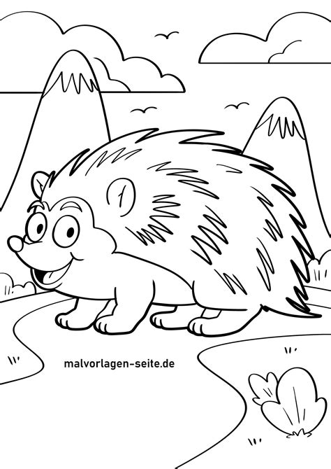 Malvorlage Igel Ausmalbild Kostenlos Herunterladen