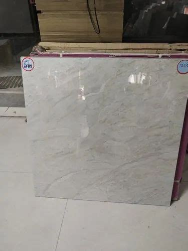 White Polished Glazed Vitrified Tiles 2x2 Feet 60x60 Cm Usage Area