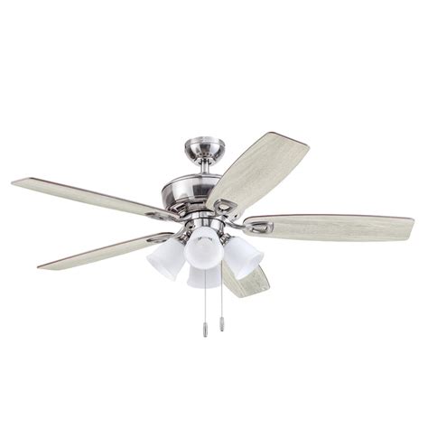 Harbor Breeze Notus 52 In Brushed Nickel Led Indoor Ceiling Fan With