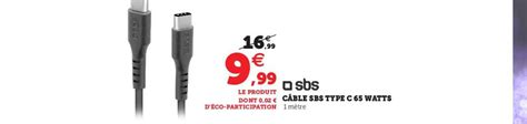 Promo C Ble Sbs Type C Watts Chez Hyper U Icatalogue Fr