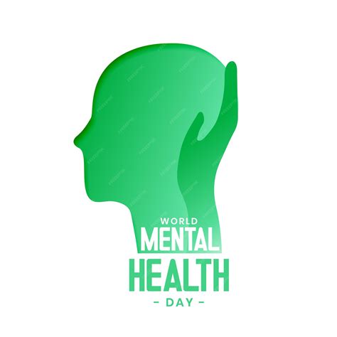 Cartel Conceptual Del Día Mundial De La Salud Mental Creativo En Un Vector De Estilo Papercut