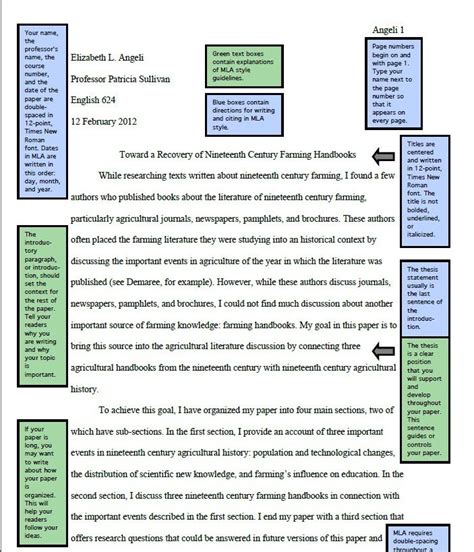 Sample College Paper Format - mla format examples | How To Do MLA ...