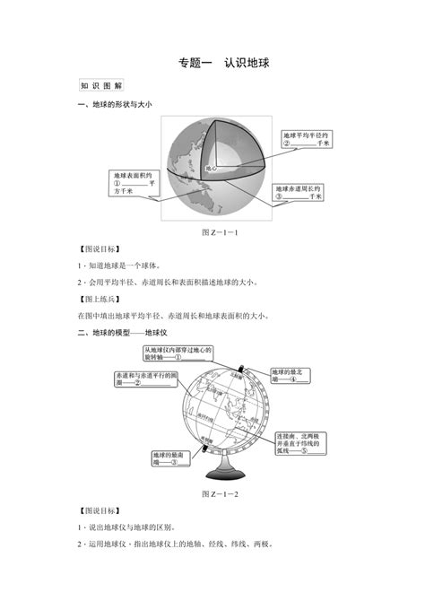 中图版地理七年级上册同步练习：专题一 认识地球（word版含答案） 21世纪教育网