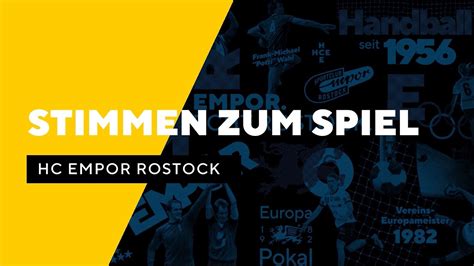 Stimmen Zum Spiel Hc Empor Rostock Vs Vfl Potsdam