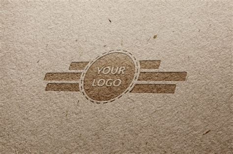 Embossed Logo Mockup Psd For Design Presentation Graphic Cloud