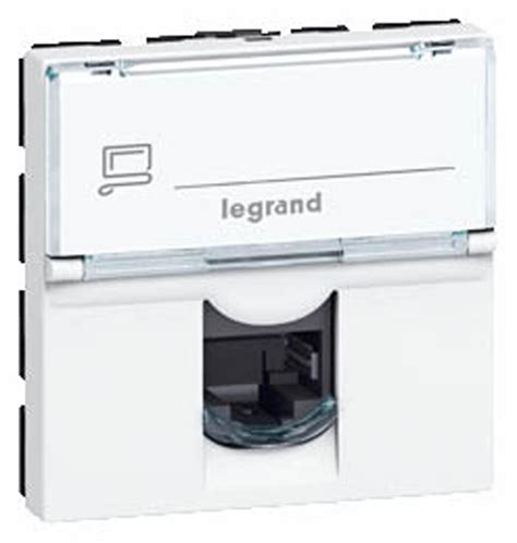 Prise rj45 avec porte étiquette Mosaic LEGRAND blanc Leroy Merlin