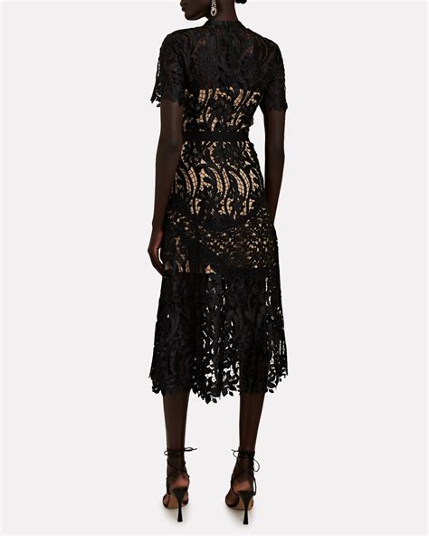 Self Portrait Prairie Guipure Lace Midi Dress Intermix®