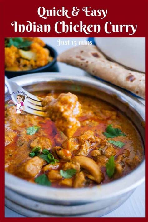 Quick And Easy Indian Chicken Curry In 15 Minutes Veena Azmanov