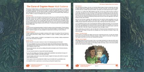 The Curse Of Cogston House Short Story Adult Guidance