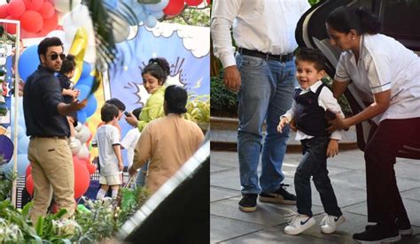 Ranbir Kapoor and daughter Raha arrive at Jeh’s third birthday party ...