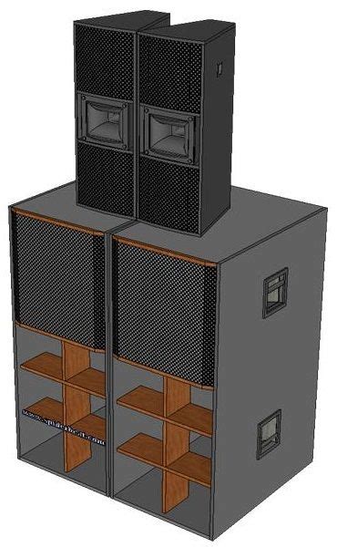 Desain Skema Box Speaker Lapangan 18 Inch Sub Bass Model Rcf Bassbin