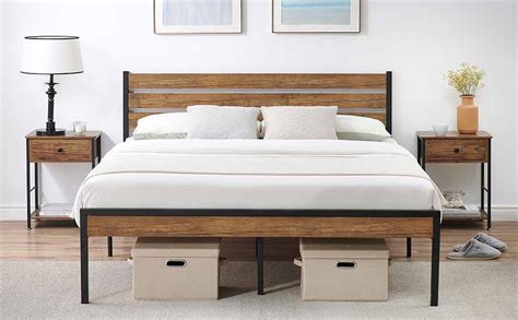 Amazon GarveeHome Full Size Bed Frame With Wood Headboard Strong