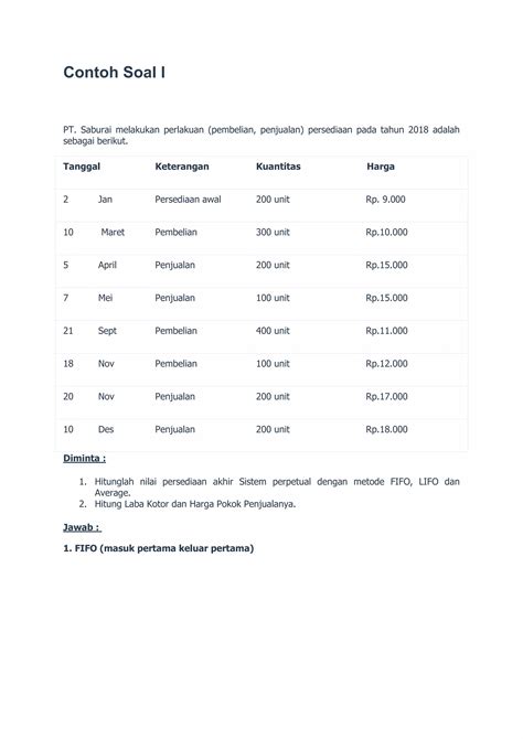 361819874 Contoh Soal I Lifo Fifo Docx